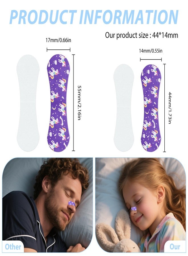 Kuabiz 30 Pcs Kids Nasal Strips Kids Nose Strips 1.73 x 0.55'' Small Size Colorful Kid Breathing Strip Breathe Snoring Sleep Clips Kid Nose Tape Patch for Stop Snoring Children - Image 2